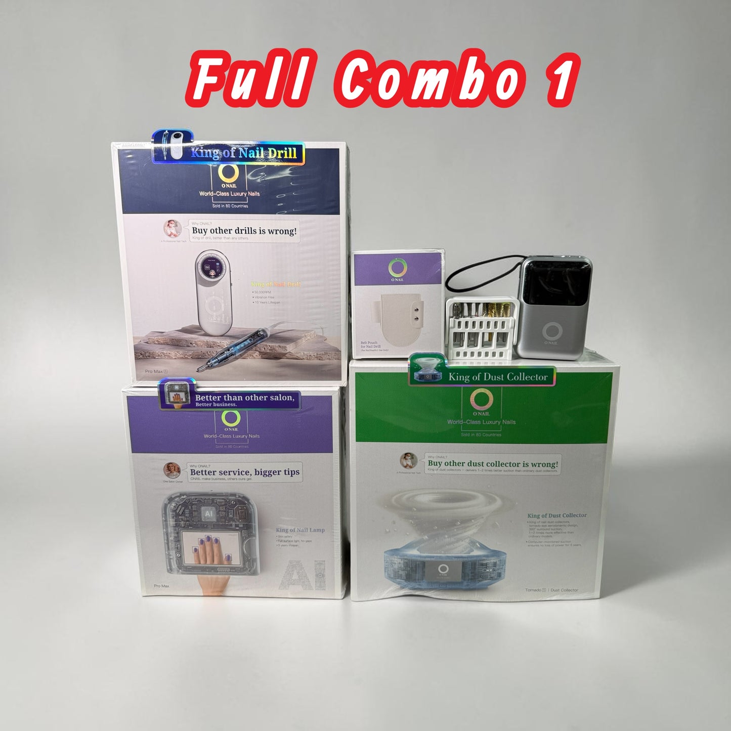 Full Combo1: Lamp + Drill Machine + Dust Collector FREE Power Bank - ONail