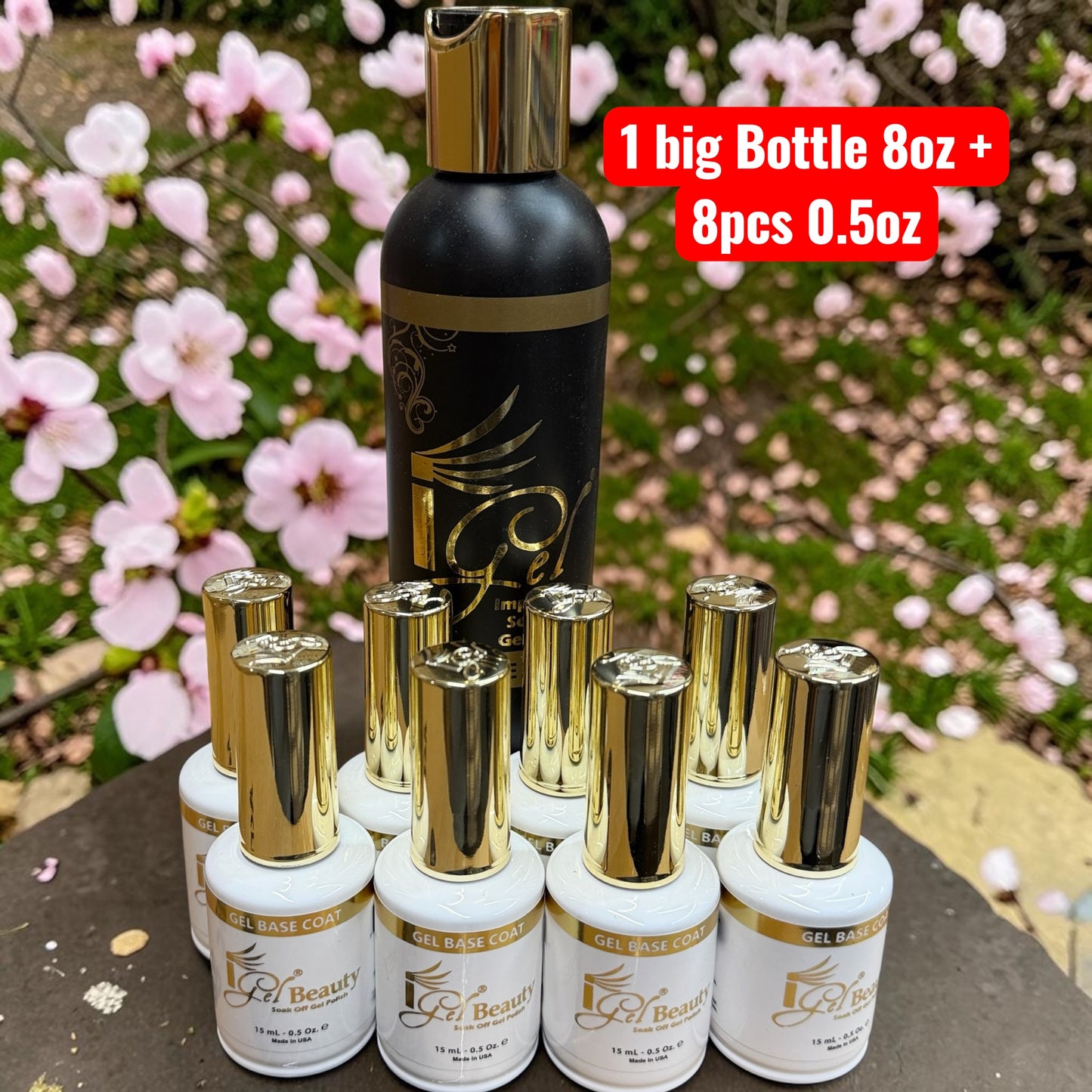 Base Igel 8oz + 8 bottles 0.5oz
