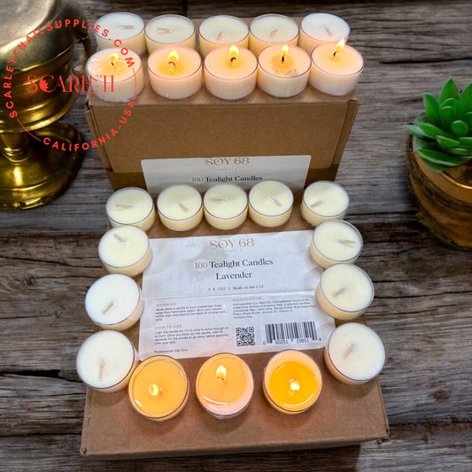 Moisturizer Candle for Pedicure - Foot Body Massage: 100pcs * 0.5 oz each box (Tealight)