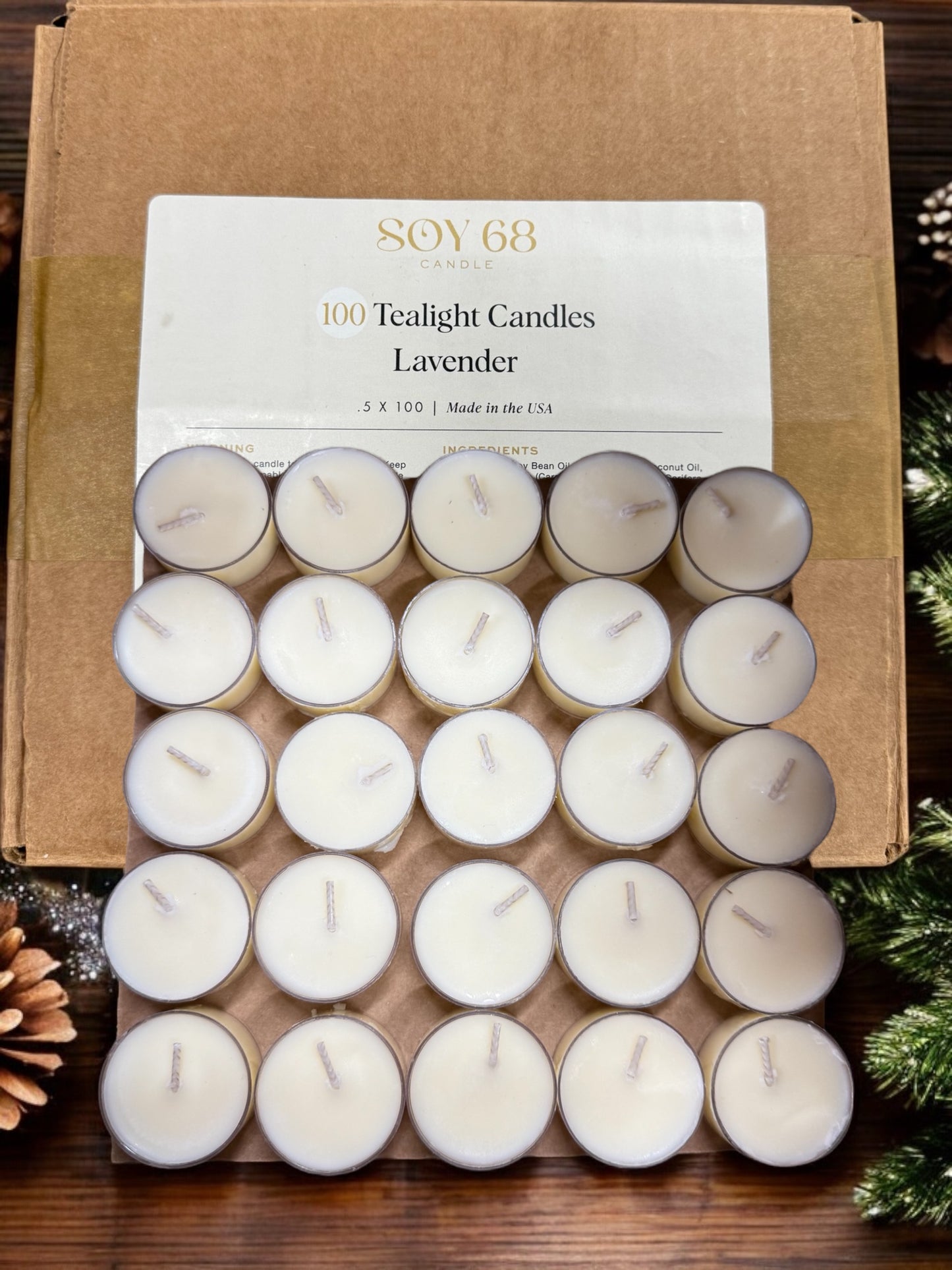 Moisturizer Candle for Pedicure - Foot Body Massage: 100pcs * 0.5 oz each box (Tealight)