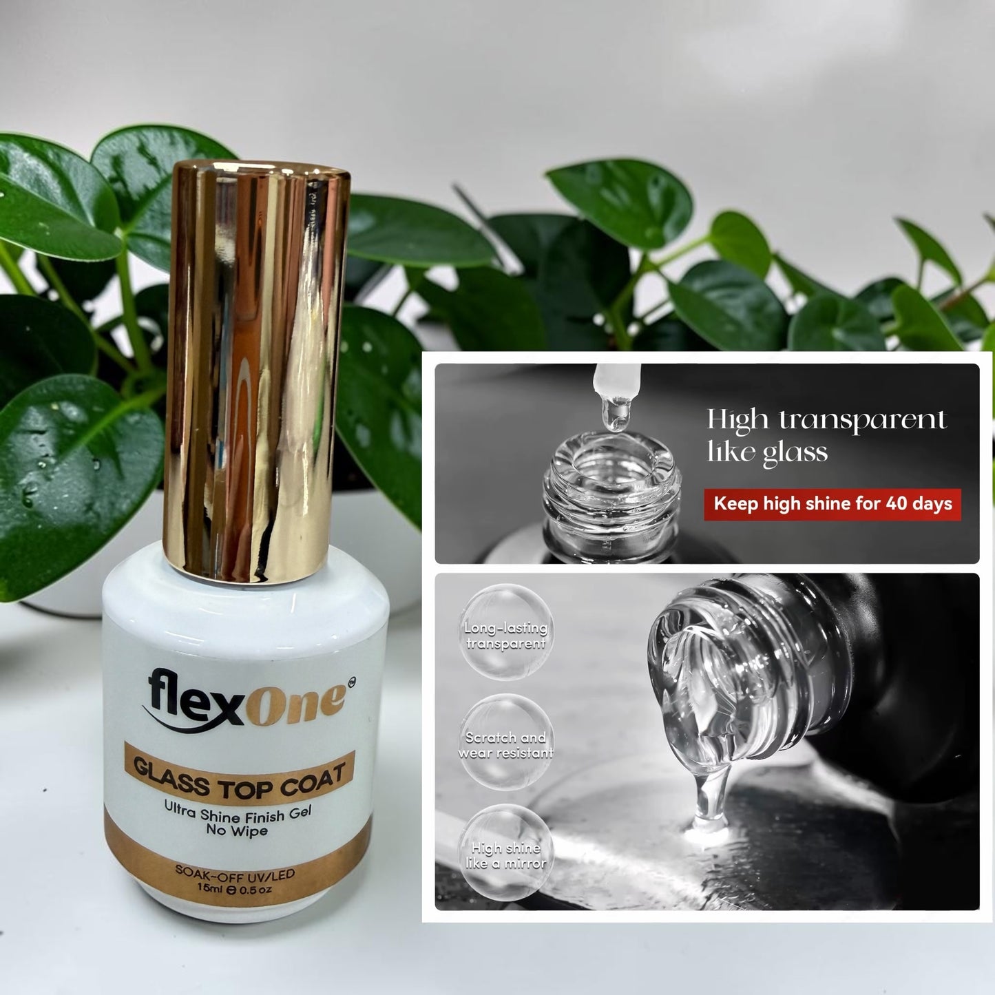Super Shinny Glass Top Coat - Strong Top Coat