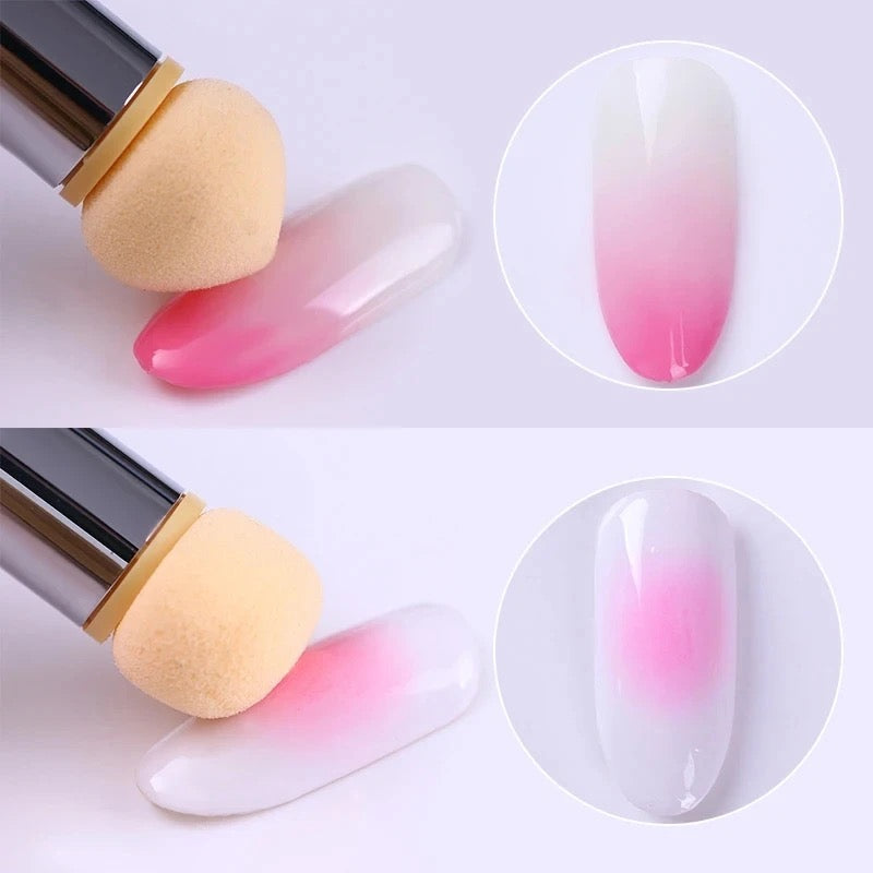 1pc Double-Ended Nail Sponges Pen, Sponge Head Acrylic Nail Gradient Shading Brush Manicure Tools