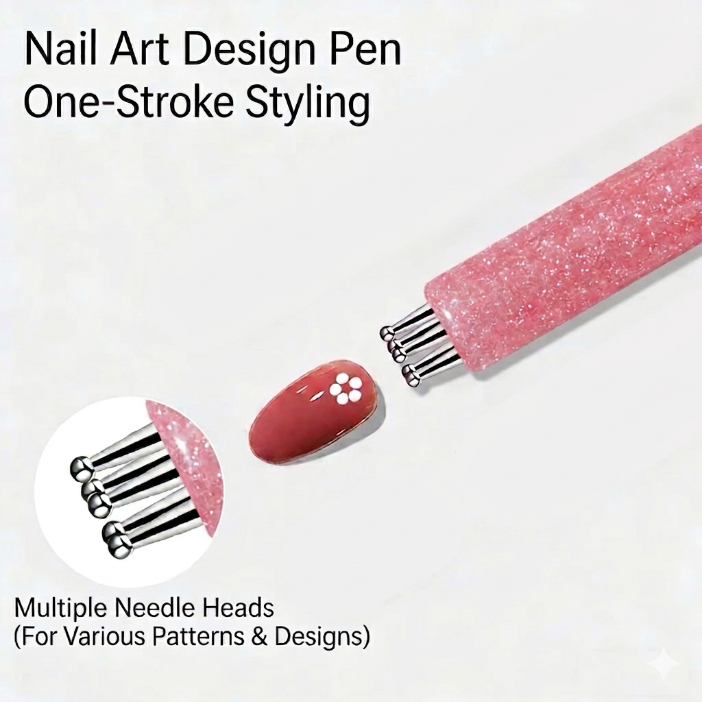 Nail Art Dotting Tool for Spring Daisy Nail Design