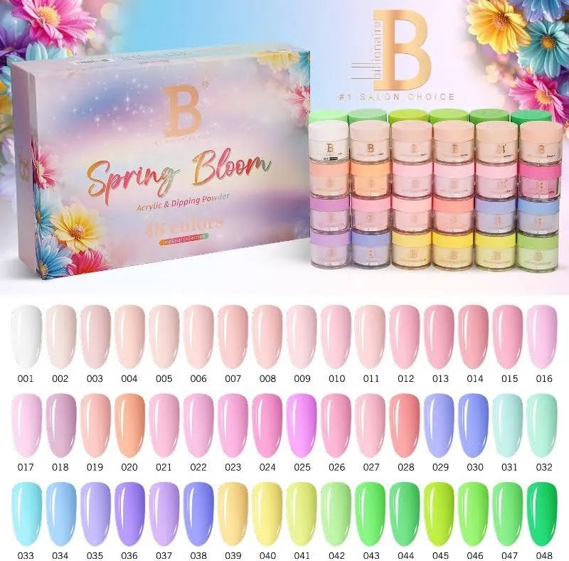 Set 48 Colors Spring Bloom Collection Acrylic Dip Powder 4-in-1 Billionaire Imperial