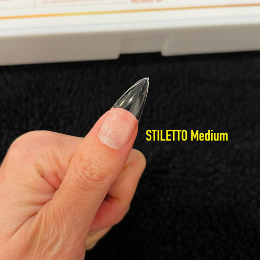 STILETTO Medium - Natural Gel-X Nail Tips HANG - Full Tips Coverage 800pcs