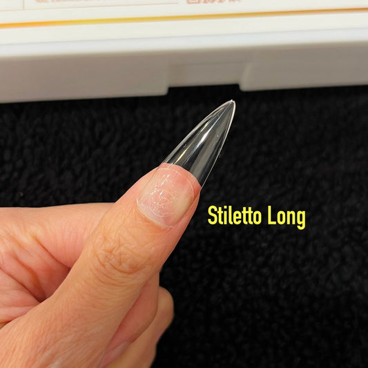 STILETTO Long - Gel-X Nail Tips HANG - Full Tips Coverage 704pcs Natural