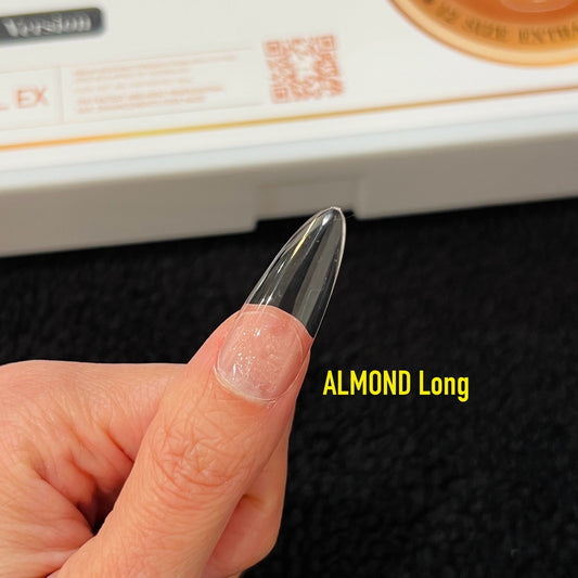 ALMOND Long- Natural Gel-X Nail Full Tips Coverage 704pcs - HANG Brand