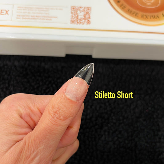 STILETTO Short - Natural Gel-X Nail Tips HANG - Full Tips Coverage 800pcs