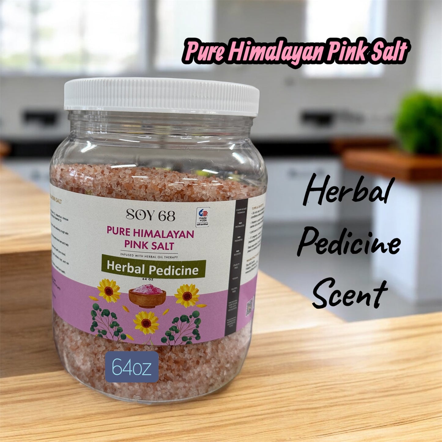 Pure Himalayan Pink Salk for Pedicure - 64oz