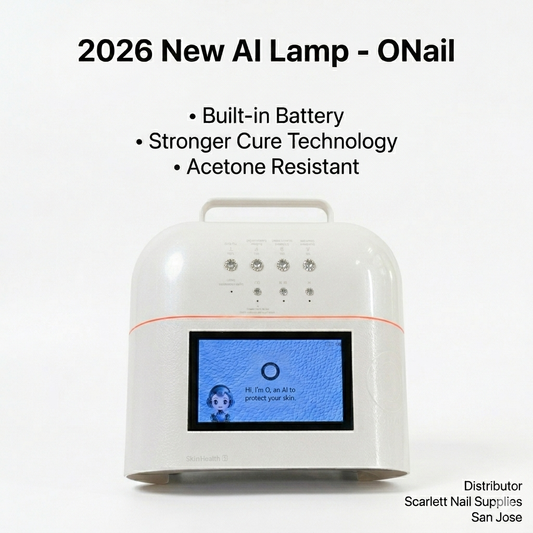 New 2026 ONail AI Nail Lamp Pro Max - Built-in Battery - White Color