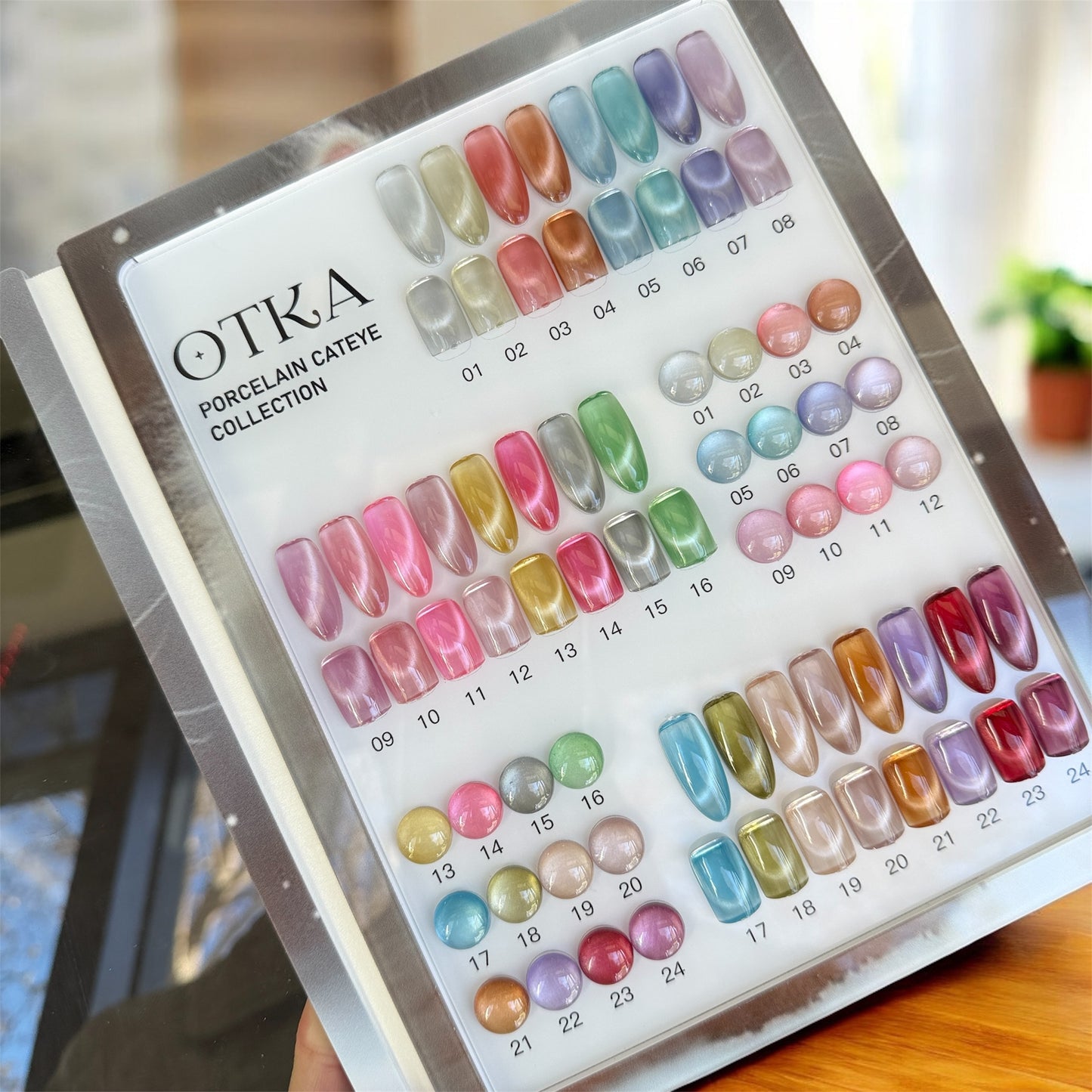 Set 24 Porcelain Moonlight Cat Eye Gel Colors - 4 Seasons Collection