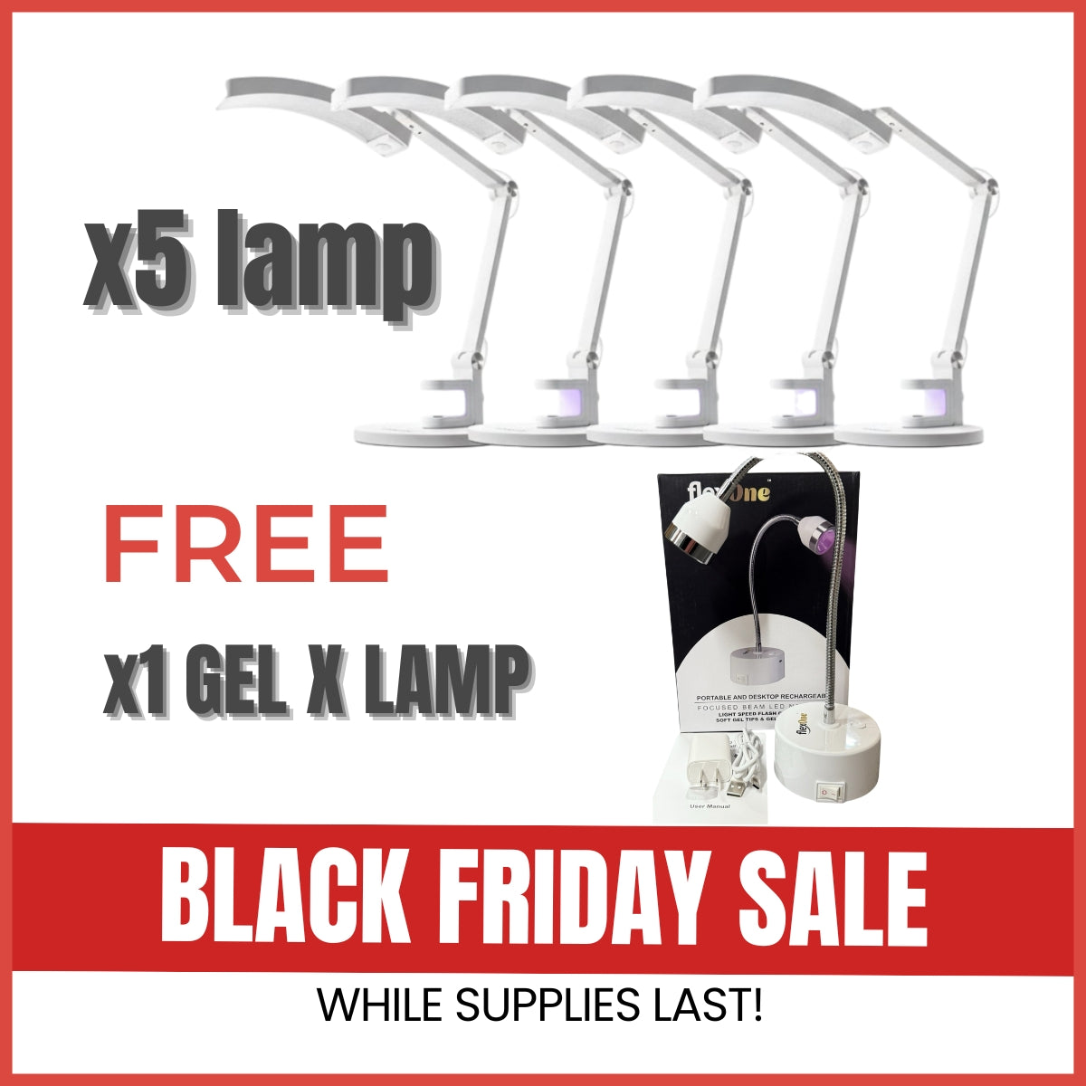 [Pre-Order Dec 15 ]Professional 3-Mode Nail Focused Manicure Table Lamp – Premium Salon LED Light