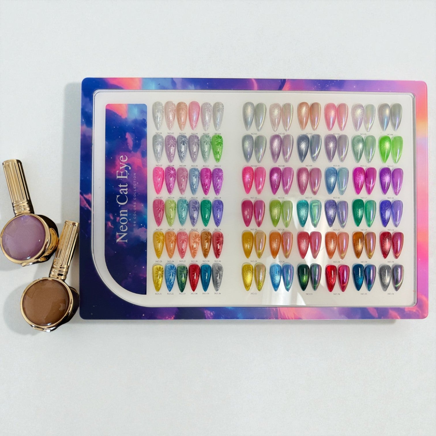 NEON CAT EYE Gel Polish – 36 Colors FREE AURORA CHROME & MAGNETS
