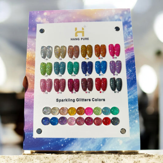 Sparkling Glitters Colors Gel – 18 Dazzling Shades of Shine