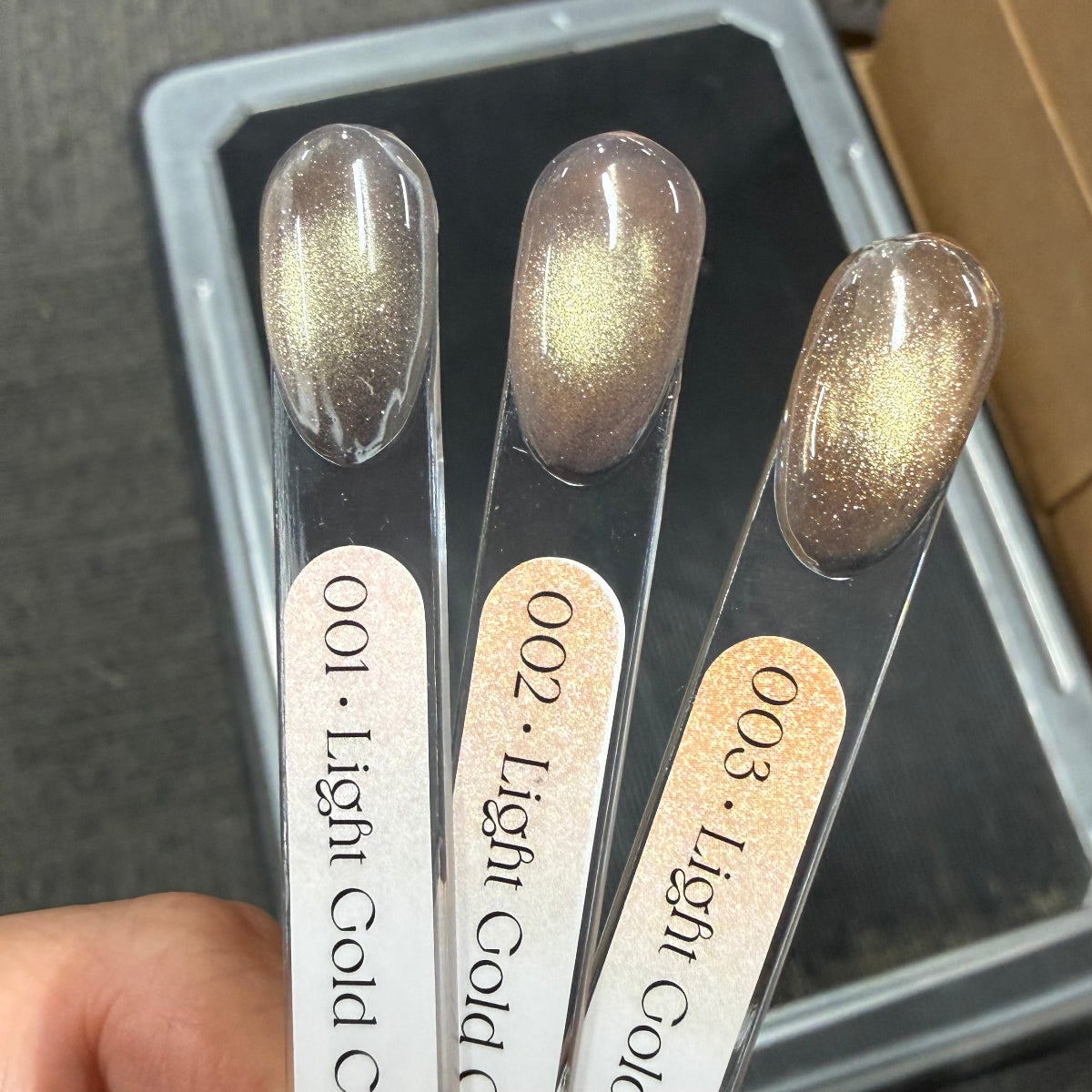 Silver Cat eye UV Gel - GU Brand and RED Jelly Gel