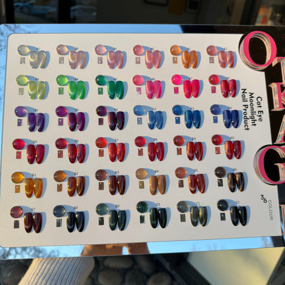 glow effect cat eye gel polish