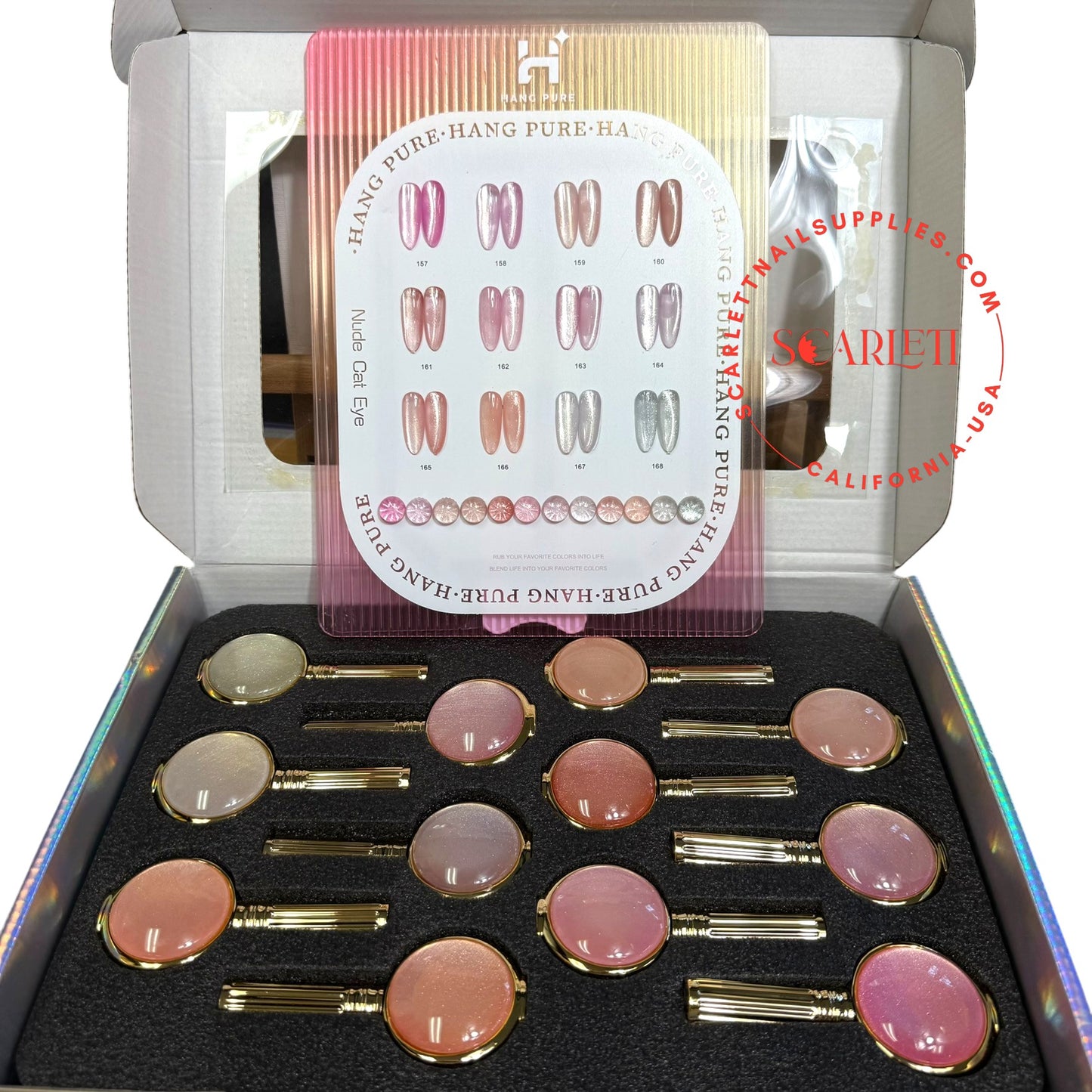 Hang Pure Nude Cat Eye Gel 12-Color Collection with Full Swatch Display