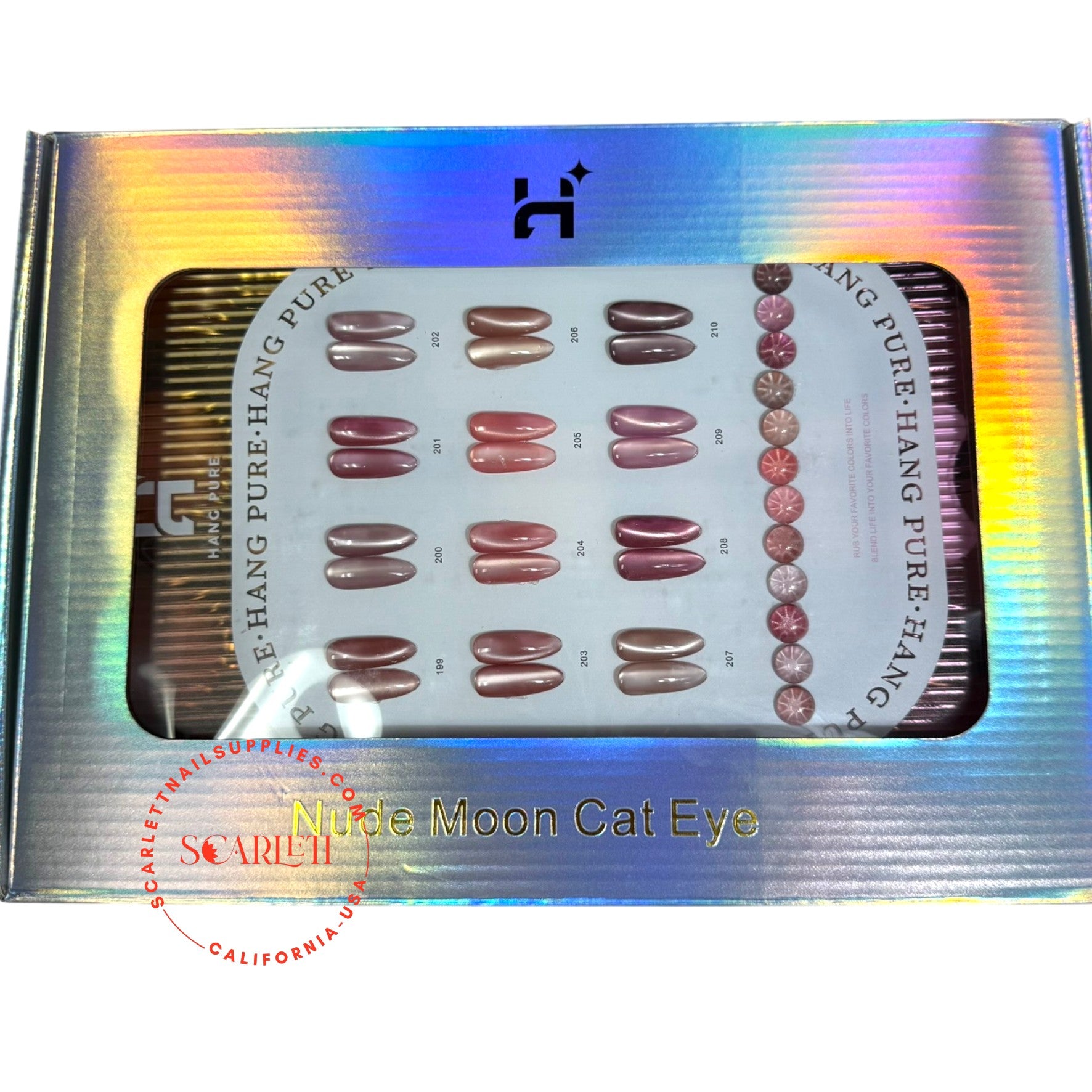 Hang Pure Nude Moon Cat Eye Gel set box – 12 colors nude magnetic gel polish