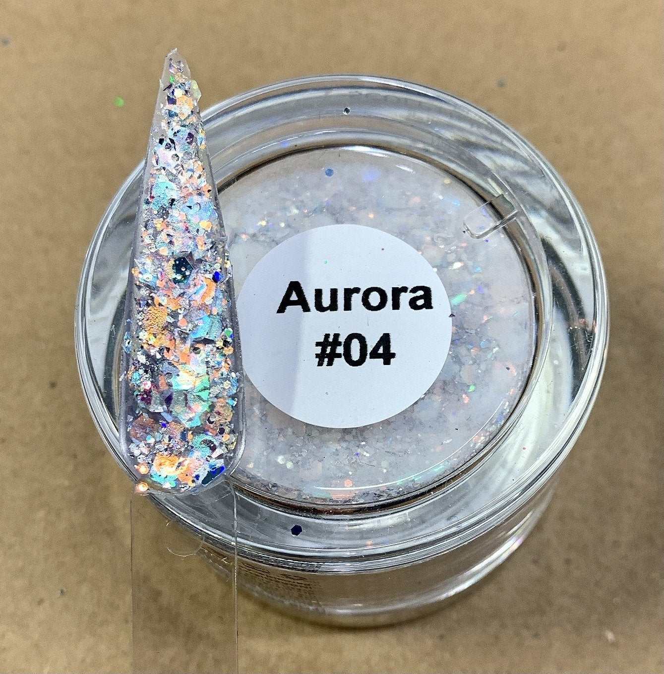 Aurora Nail Powder - Acrylic Glitter Powder. Pre-mixed acrylic glitter - 2oz