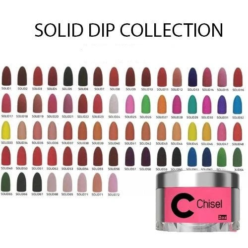 Chisel Solid Collection 213 Colors 2-in-1 Nail Powder