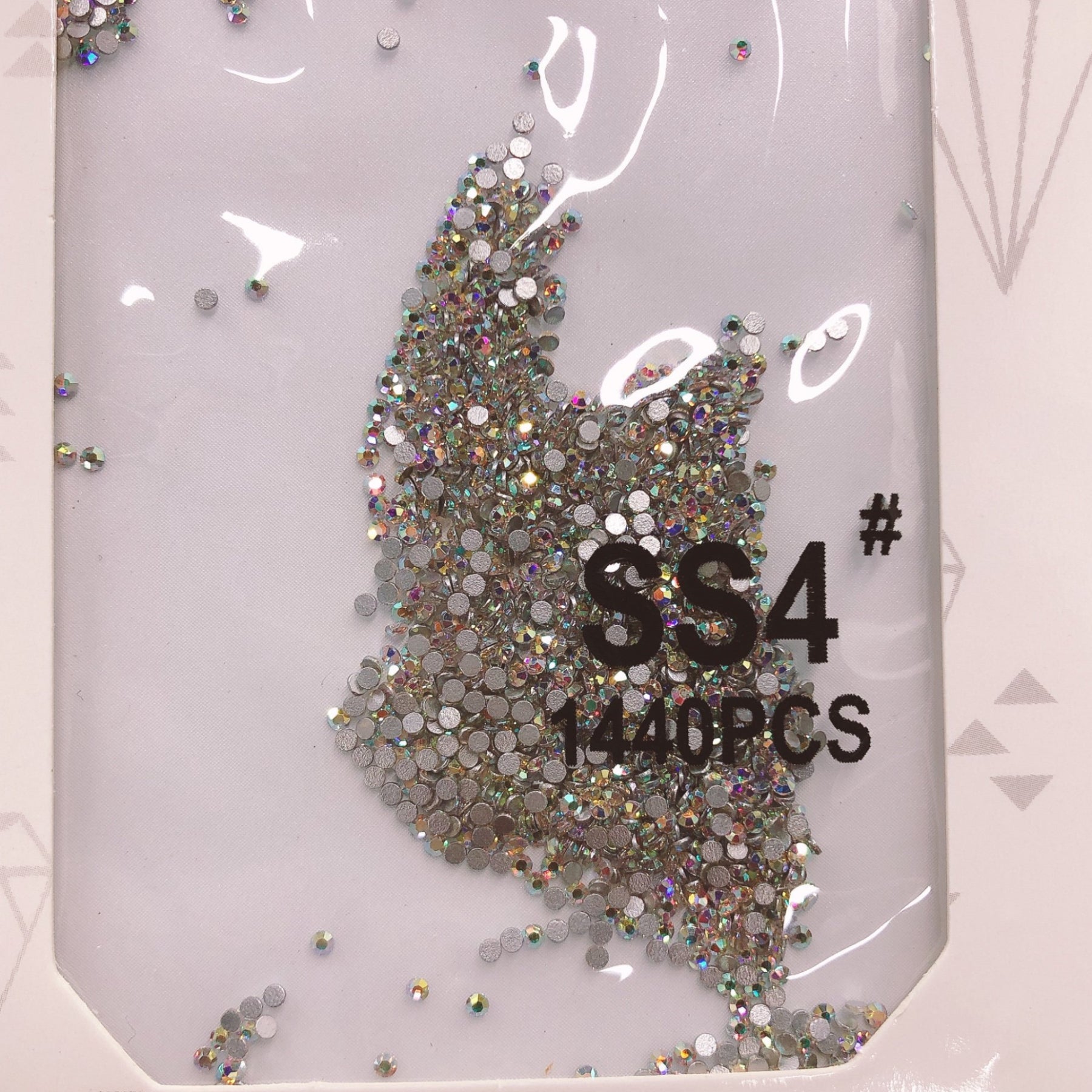 1440pcs Crystal Flatback Nail Decorations - SS Crystal AB Multi size for selection