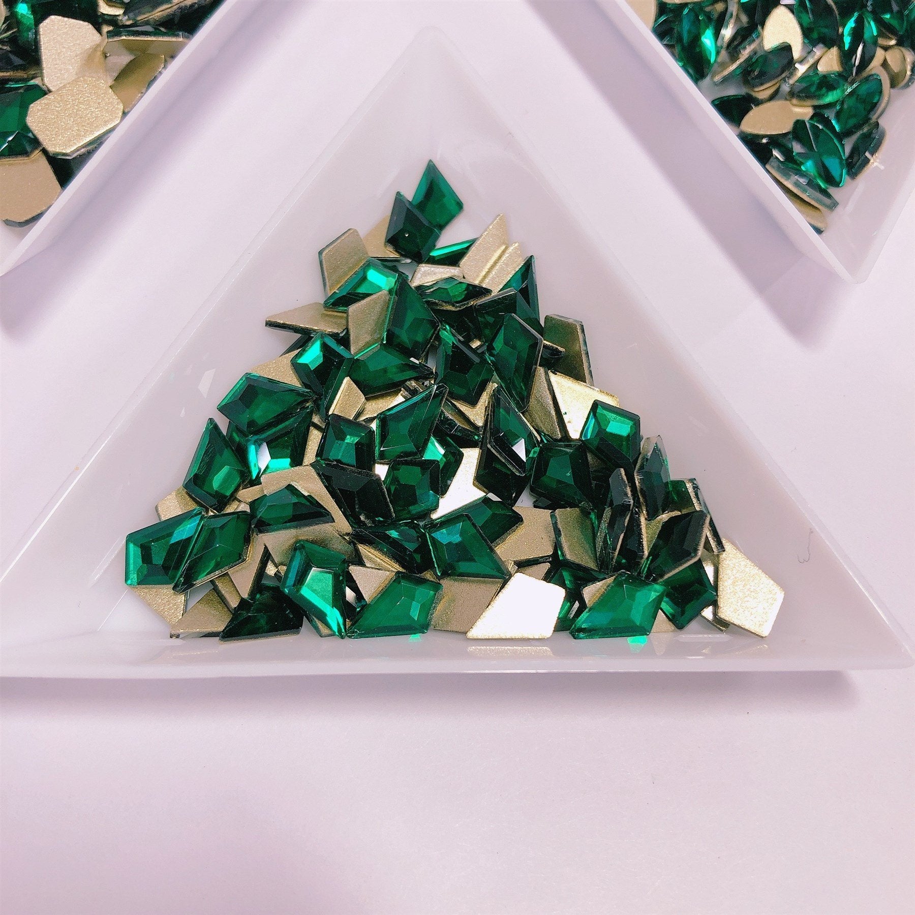 Emerald Rhinestone Fancy Shape for Nail Design, Kite Shape Rhinestones