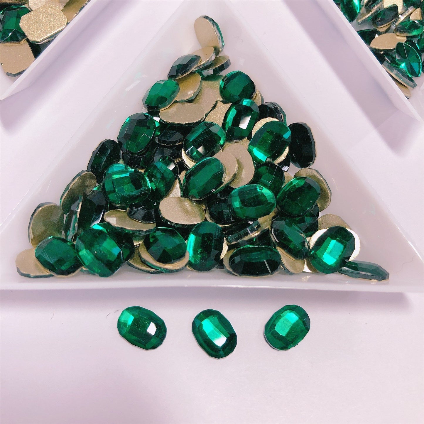 Oval Shape Rhinestones, Emerald Rhinestone Fancy Shape for Nail Design