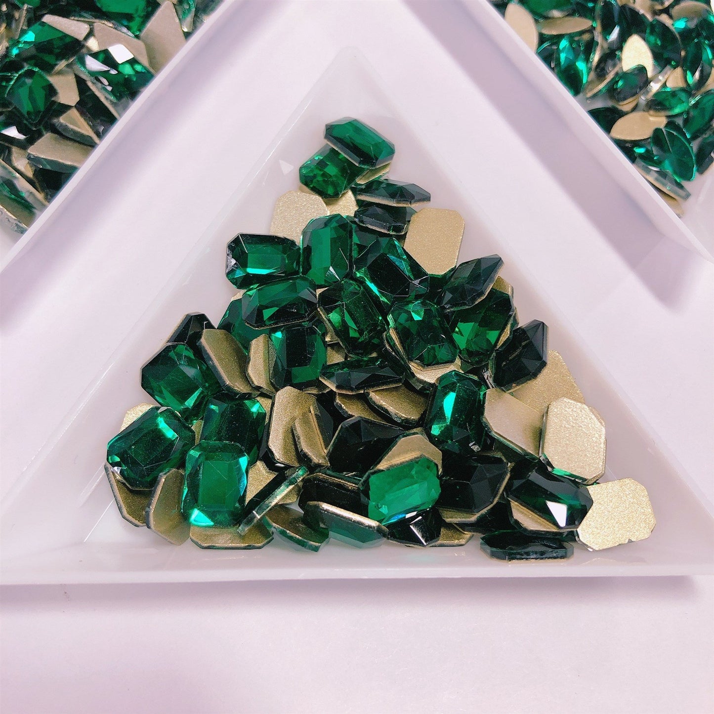 Emerald Rhinestone Fancy Shape for Nail Design - 100pcs