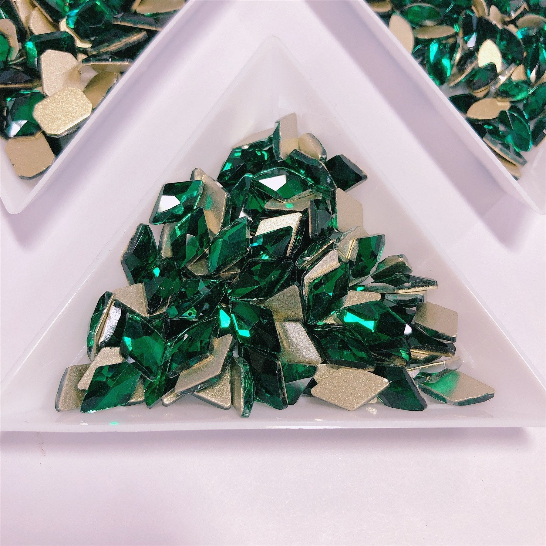Emerald Rhinestone Fancy Shape for Nail Design, Rhombus Crystal Nail Design