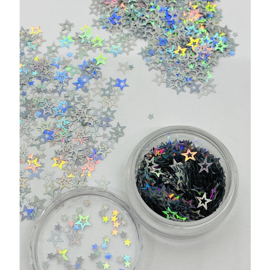 Holographic Stars Nail Sequin for part and Xmas nail Art