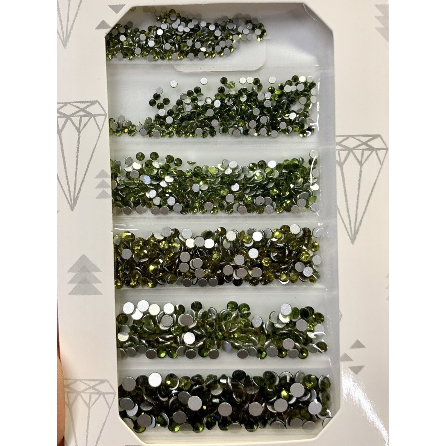 Olive Green Crystal, Olive Green Rhinestone, Nail Art Crystal, Rhinestone Nail, Crystal Nails, Crystals for Nails, Pixie Crystal Nails, Crystal Pixi