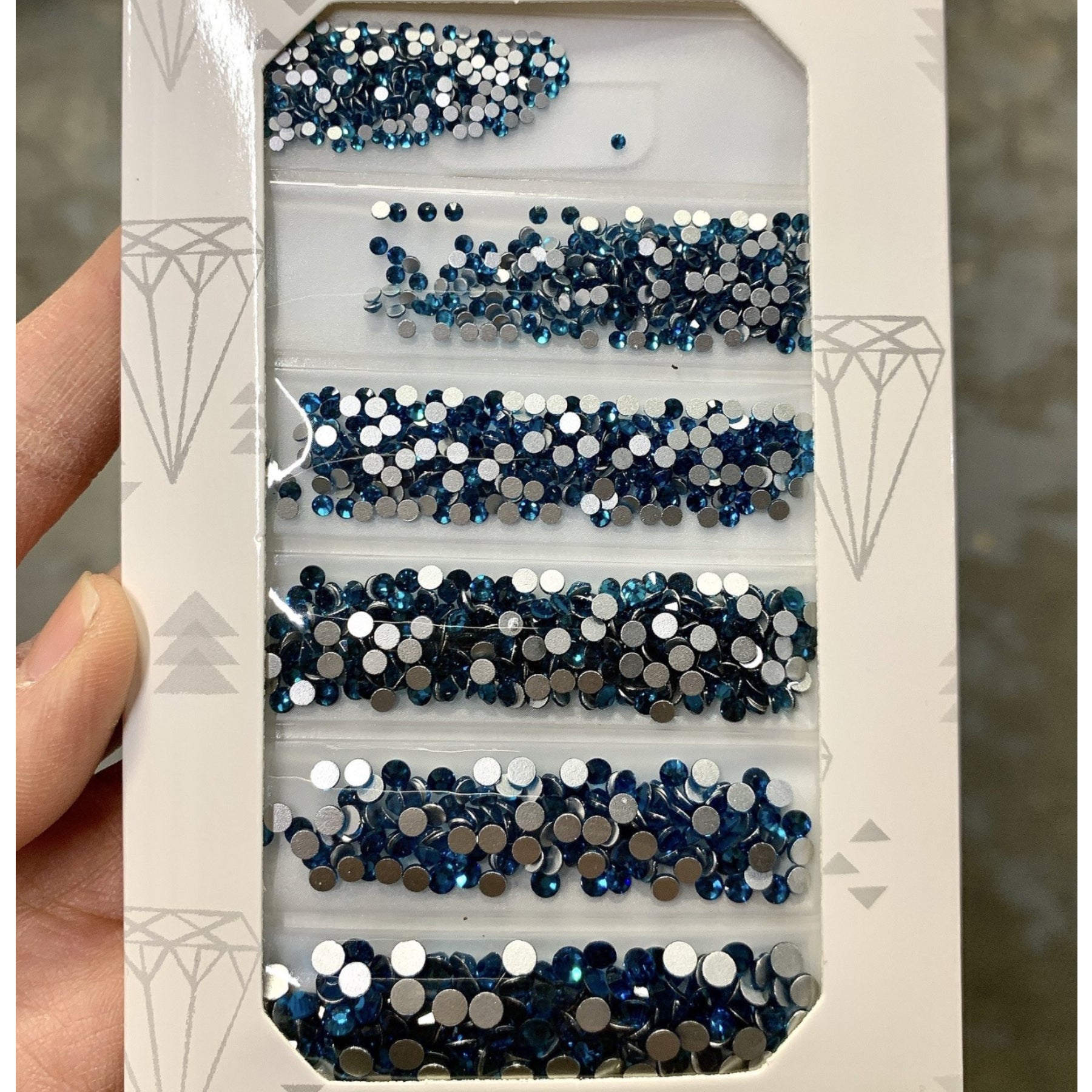 Mixed Crystal Flatback Assorted For Nail - Turquoise Blue , Turquoise Crystal Nail Art