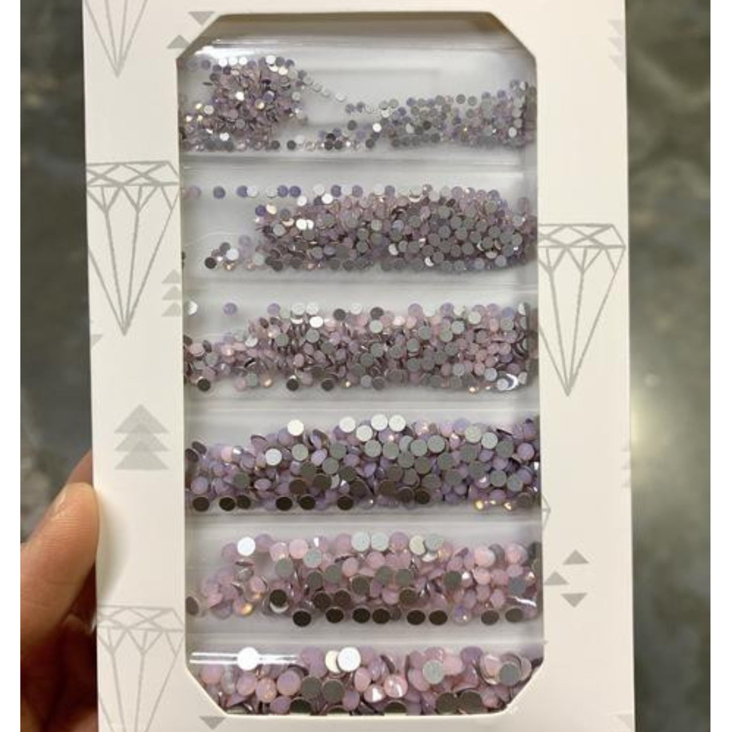 Pink Opal Crystal, Mixed Crystal Flatback Assorted Pack Nail Art - Pink Opal, Rhinestone Nail Art, Pink Crystal Nail Decorations