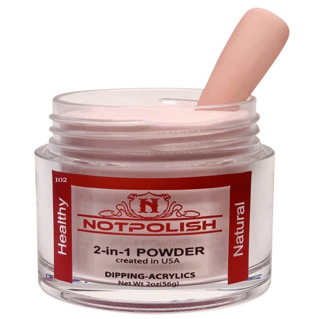 Notpolish 2-in-1 acrylic + dipping powder ;Can be use as dip, or with monomer as acrylic;  Made in USA; Size 2oz