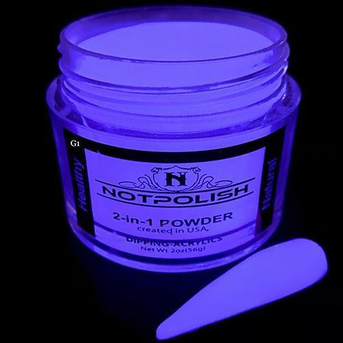 Notpolish G01 - Purple White The Notpolish Heavenly Collection Powder will glow when its in the dark. Suitable for parties and holidays with so much fun. 