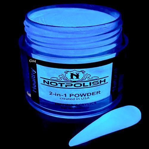 Notpolish G24 - Open Mind. The Notpolish Heavenly Glow Collection Powder will glow when its in the dark