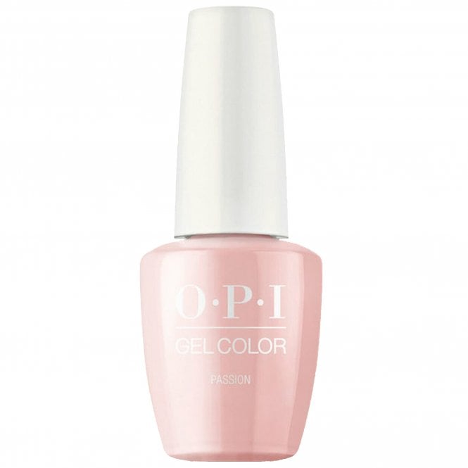 OPI Gel Nail Polish - Passion Shine-intense OPI GelColor nail shades cure in 30 seconds under a LED light and last for weeks. Reminiscent of private moments, a perfect neutral nude. Sheer coverage for layering, mixing and matching, or just a touch of color. Made in the USA.