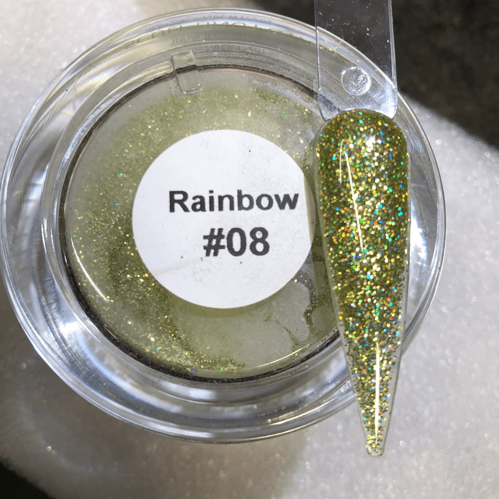 Holographic Nail Glitter Acrylic Powder - Rainbow Collection #08