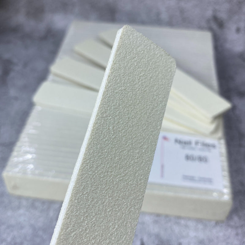 Try our Korean origin Sandpaper Nail File, 80/80 grit double side.