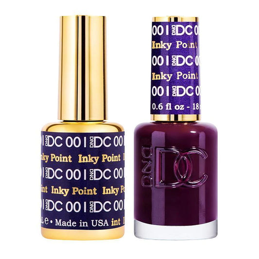 DND DC 001 Inky Point - DND DC Gel Polish & Matching Nail Lacquer Duo Set