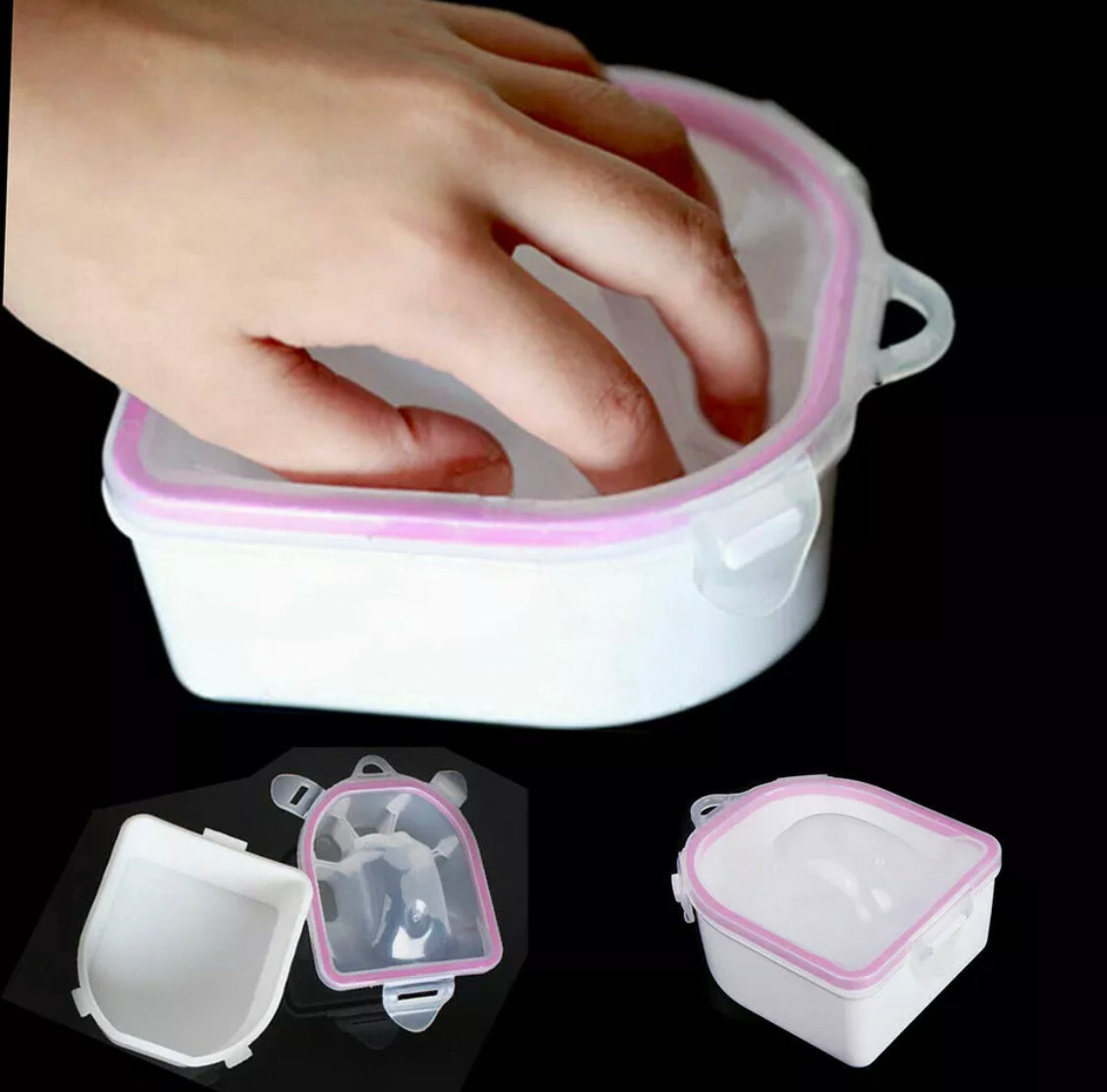 Finger Manicure Quick Soak Off Tray Acetone Proof Beauty Gel Nail Remover Bowls