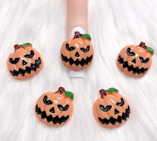 4pcs 3D Halloween Pumpkin Charm Kawaii