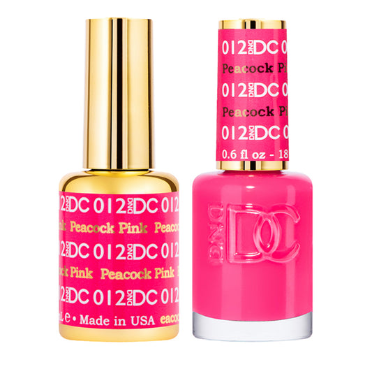 DND DC Peacock Pink  012- DND DC Gel Polish & Matching Nail Lacquer Duo Set