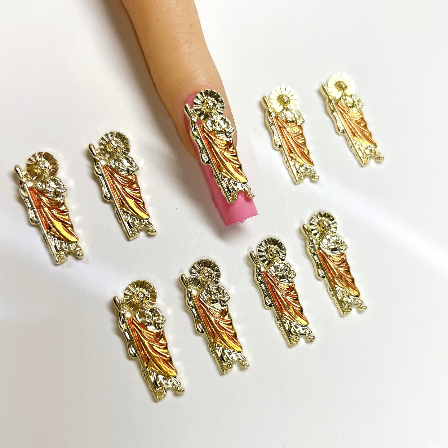 San Judas Charm for Nails - Copper Color
