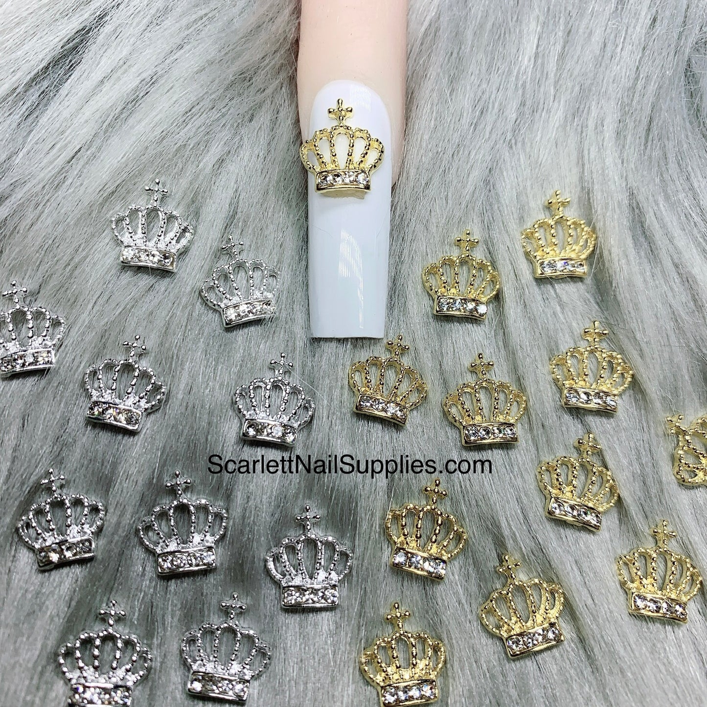 10pcs Crown nail charms