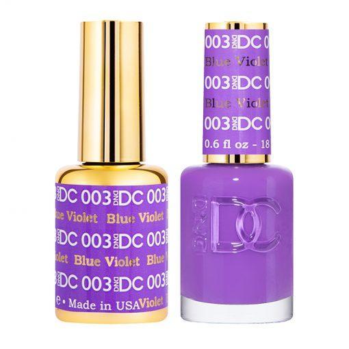 DND DC 003 Blue Violet - DND DC Gel Polish & Matching Nail Lacquer Duo Set