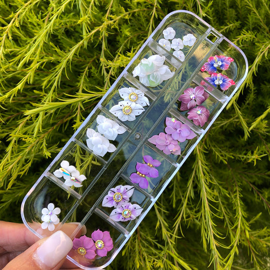 Set 27pcs 3D nail flower - acrylic nail flowers