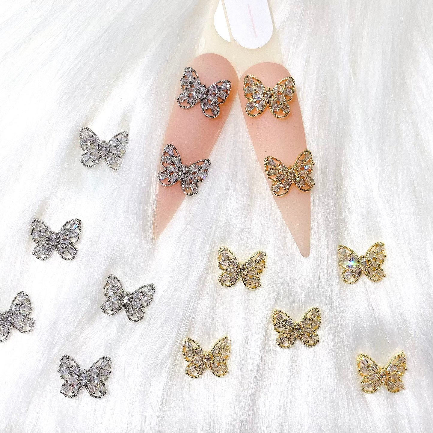 2 piece Butterfly Nail Charm - Metal Charm Nail Decorations