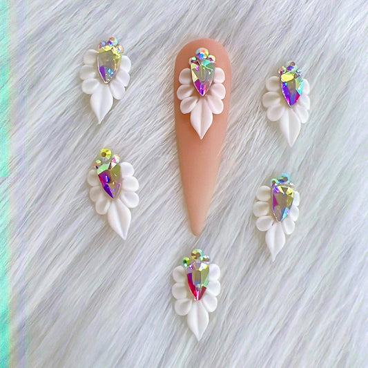 4 Pieces Acrylic 3D Flowers Nails