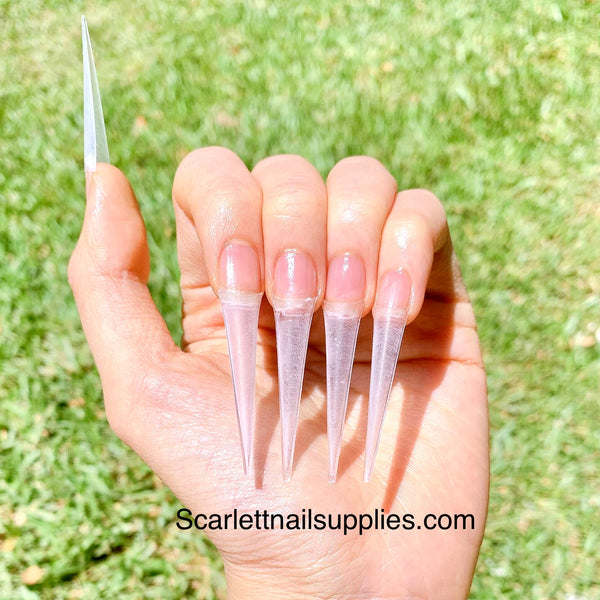 XXL Sharp Stiletto non C-curve straight tips